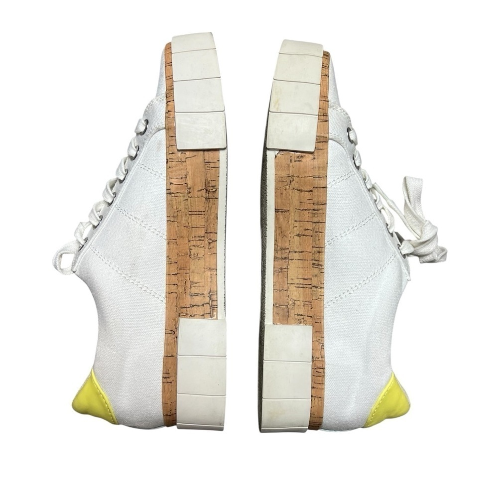 DOLCE VITA Yaya White/Cork Sneakers Size 7.5 M
